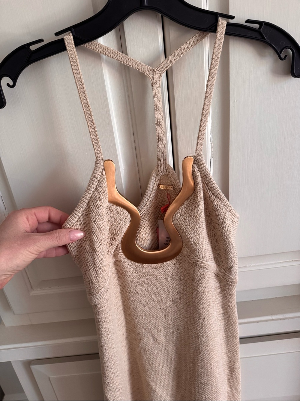 cult gaia Beige Knit Dress with Gold Accents - Picture 11 of 11